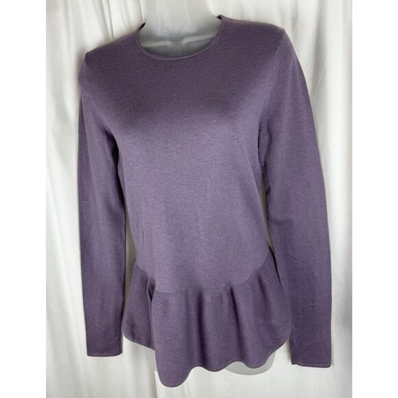 Ann Taylor Peplum Sweater, Lavender, Sz: S, 57-26 - Picture 16 of 16